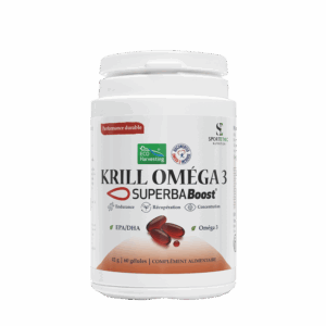 krill omega 3, huile de krill, superba boost, oméga 3 EPA DHA, récupération musculaire, complément sportif, énergie, récupération sport, phospholipides, choline, santé cardiovasculaire, antioxydant naturel, fatigue sportive, récupération naturelle, oméga 3 sportif, huile de krill premium, récupération endurance, sport nutrition, Friend of the Sea, SportEthic Nutrition